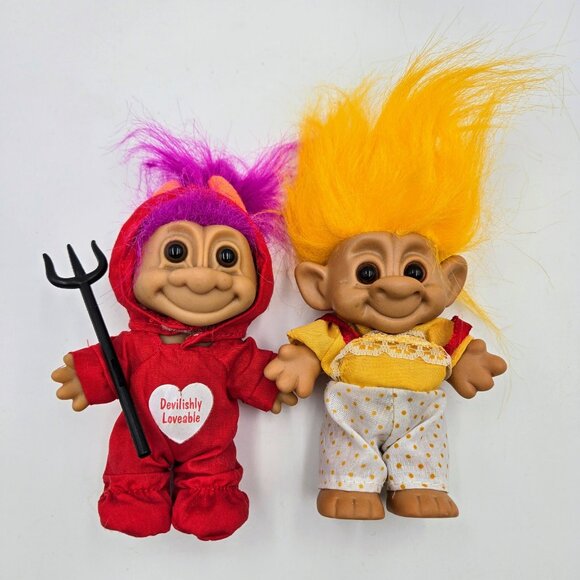 Vintage Troll Doll Lot Of 14 Forest Troll Dan 1986 Soma Dolls Read - Picture 10 of 16